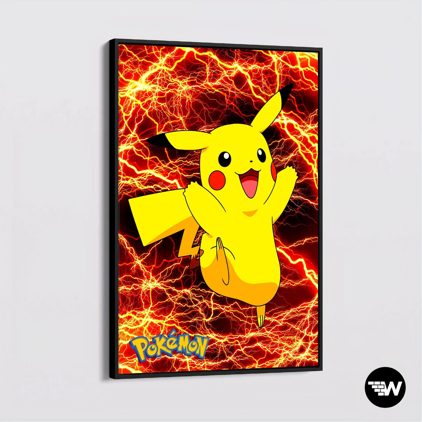 Red Lightning Pikachu - Poster