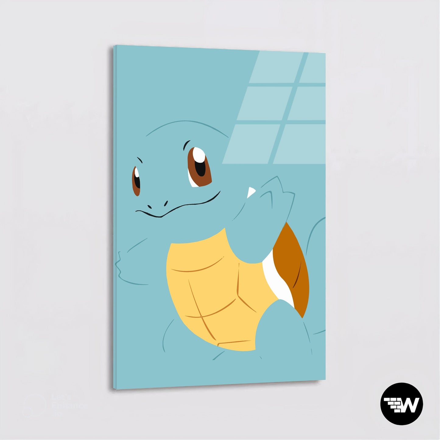 Teal Squirtle - Glass