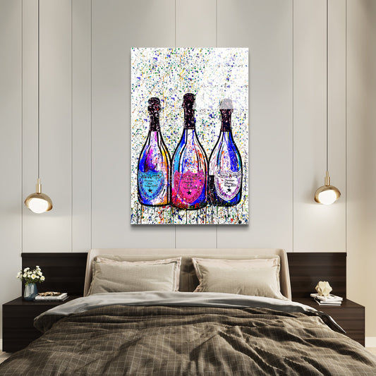 Colored Champagne Bottles - Glass
