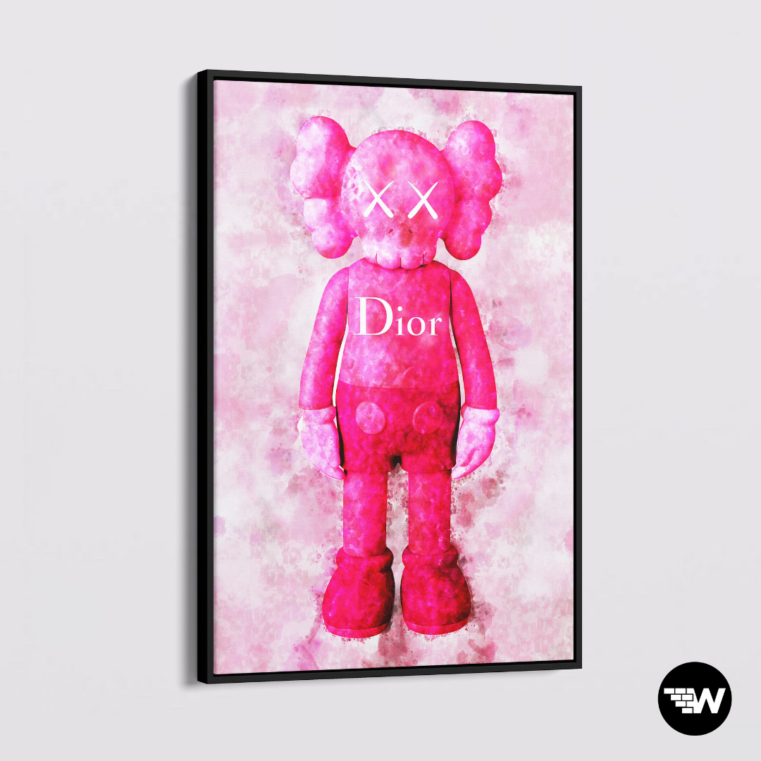 BEARBRICK - PINK VIP - Canvas