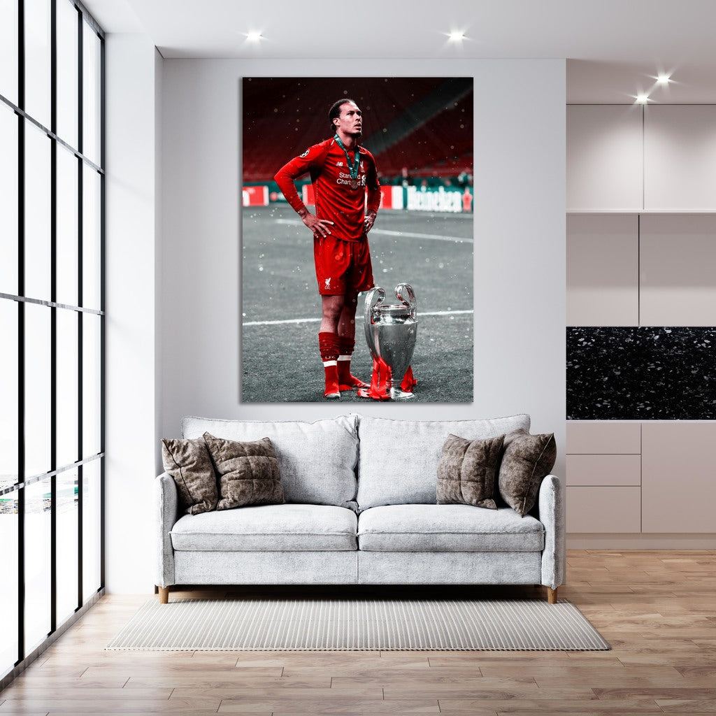 Van Dijk Champions League - Soccer - Canvas