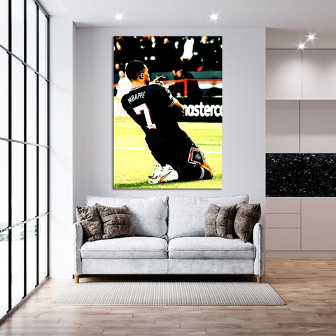 Mbappe's Skidding Glory - Soccer - Canvas