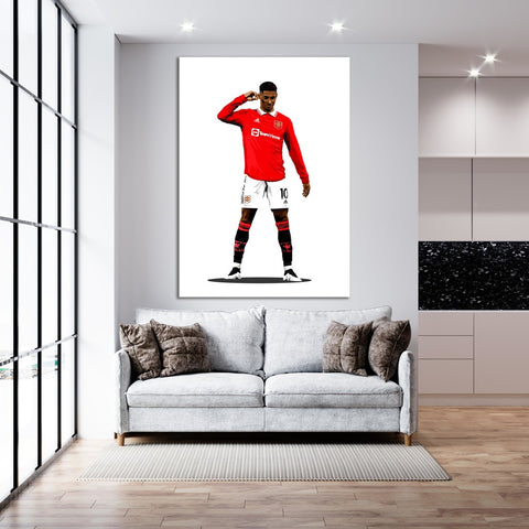 Rashford's Pensive Pose - Soccer - Canvas