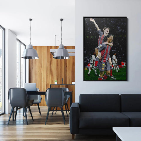 Messi and Ronaldinho - Soccer - Poster