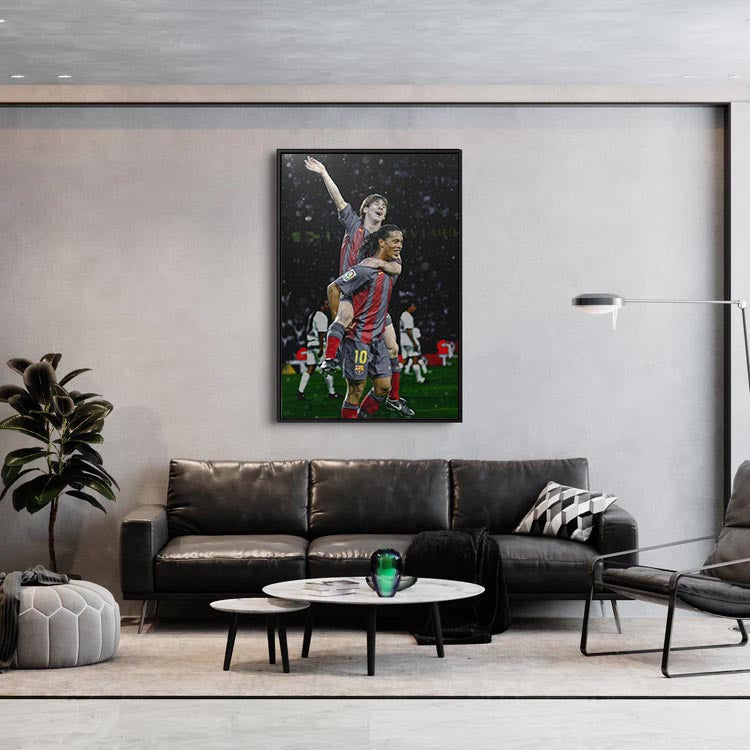 Messi and Ronaldinho - Soccer - Poster