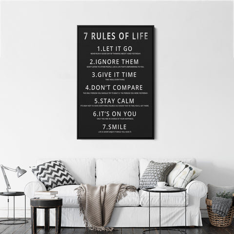 7 RULES OF LIFE - Canvas